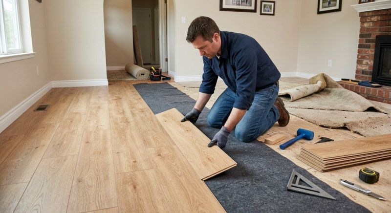 Laminate Floor Remodeling in Westborough, MA