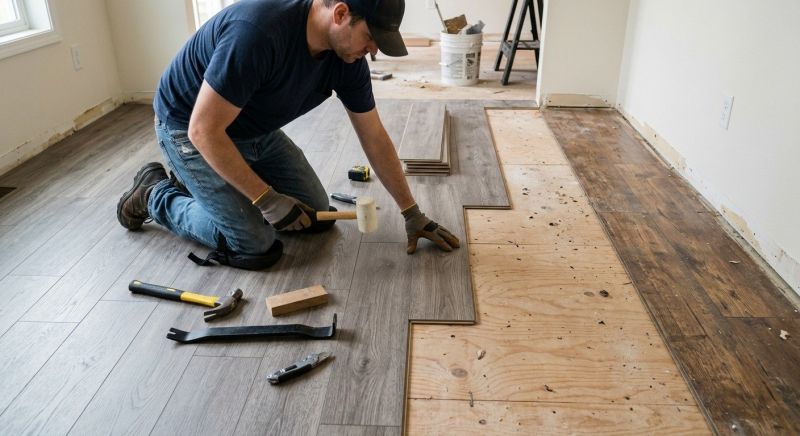 Laminate Floor Replacement in Foxboro, MA