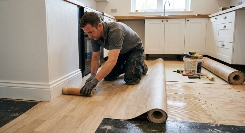 Sheet Linoleum Installation in Westborough, MA
